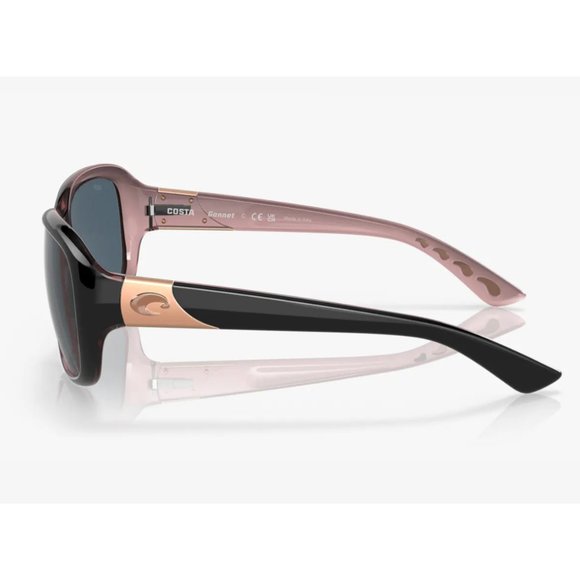 Costa Shiny Black Hibiscus Sunglasses (Brand New!) - Picture 2 of 4